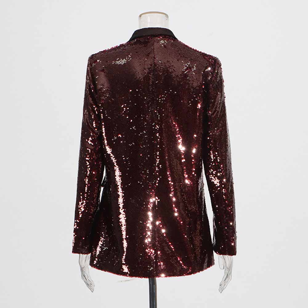 Sequin Blazer Coat for Women – Dazzling Shine, Elegant & Glam for Events