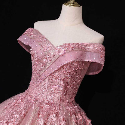 Quinceanera Dress Lace Appliques Off The Shoulder Ball Gowns