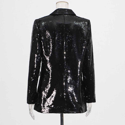 Sequin Blazer Coat for Women – Dazzling Shine, Elegant & Glam for Events