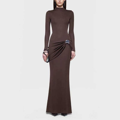 Ruch Bodycon Long Sleeve Maxi Dress Long Evening Dresses