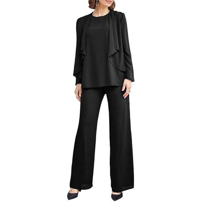 3 Piece Mother of The Bride Outfit with Jackets Long Sleeve Formal Set