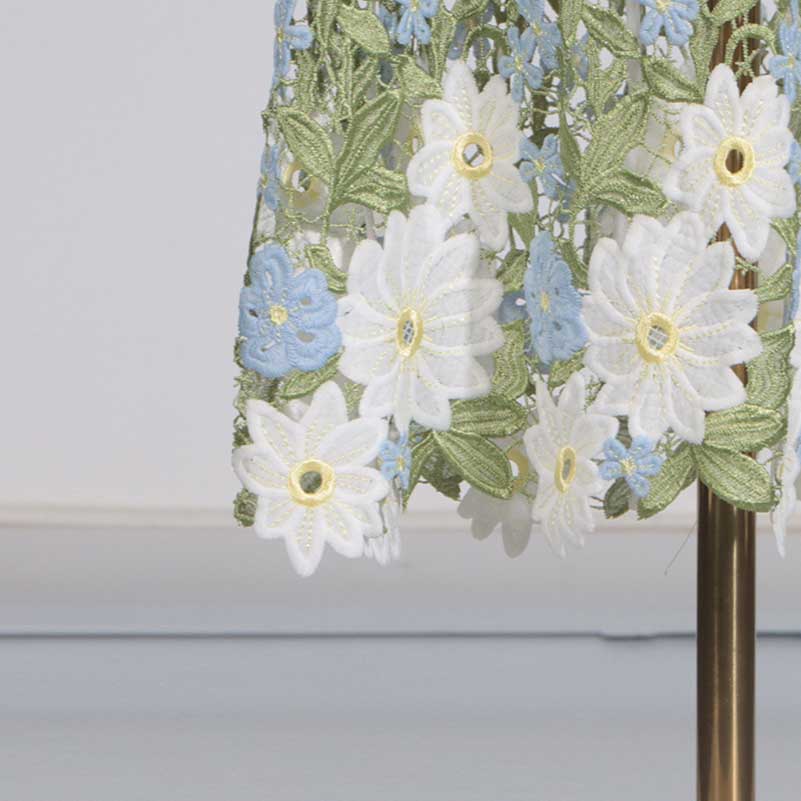 3D Flower Hollowed Midi Dress