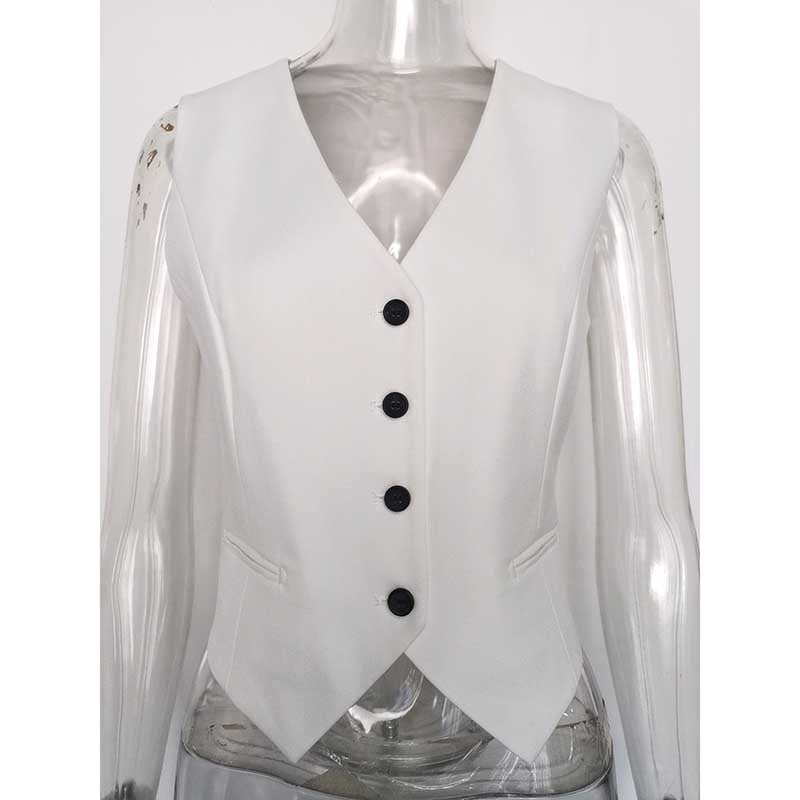Women's 3-Piece White Wedding Pantsuit | Wide-Leg Blazer, Top & Pants