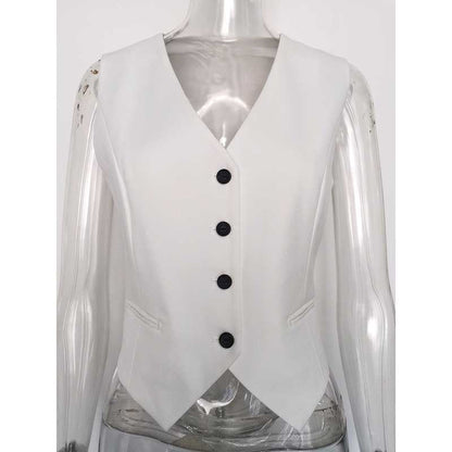 Women's 3-Piece White Wedding Pantsuit | Wide-Leg Blazer, Top & Pants