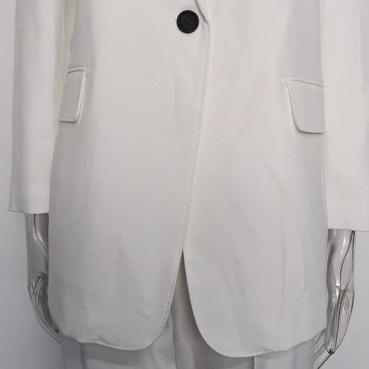Women's 3-Piece White Wedding Pantsuit | Wide-Leg Blazer, Top & Pants