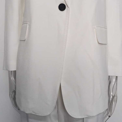 Women's 3-Piece White Wedding Pantsuit | Wide-Leg Blazer, Top & Pants