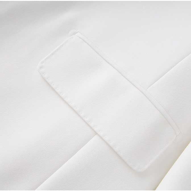 Women's 3-Piece White Wedding Pantsuit | Wide-Leg Blazer, Top & Pants