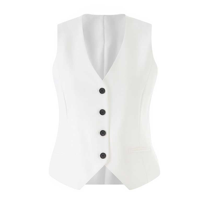 Women's 3-Piece White Wedding Pantsuit | Wide-Leg Blazer, Top & Pants