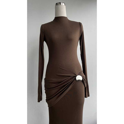 Ruch Bodycon Long Sleeve Maxi Dress Long Evening Dresses
