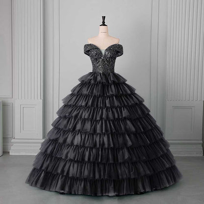Tulle Layered Ball Gown Wedding Dress With Sweetheart Neckline