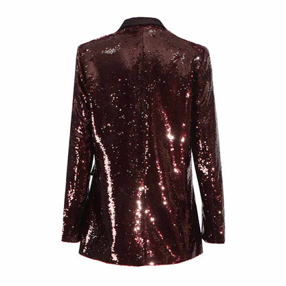 Sequin Blazer Coat for Women – Dazzling Shine, Elegant & Glam for Events