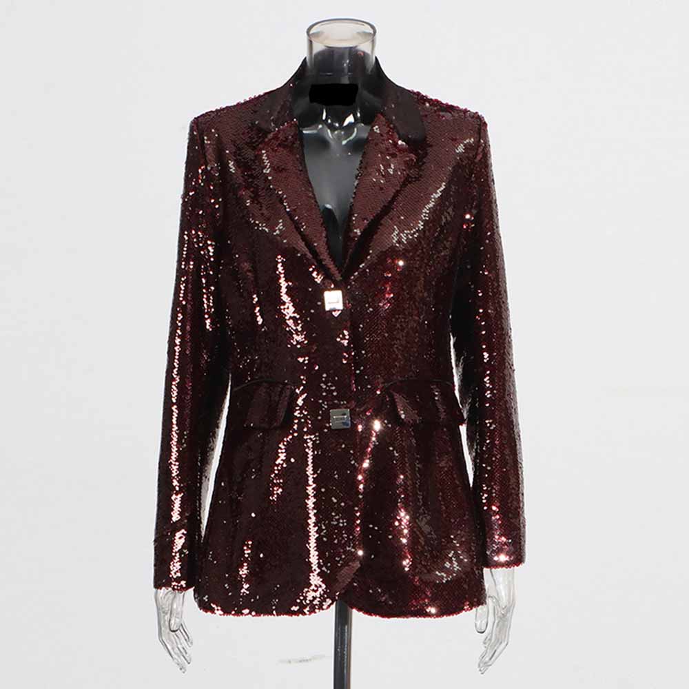 Sequin Blazer Coat for Women – Dazzling Shine, Elegant & Glam for Events