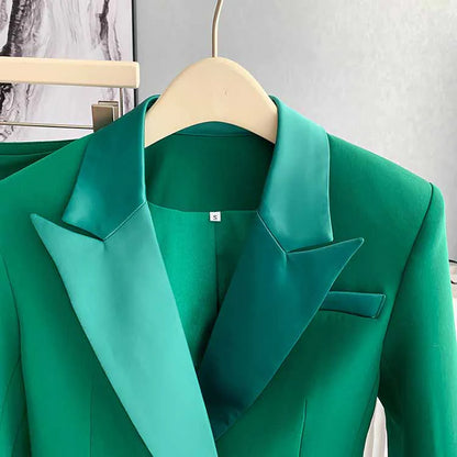 Green Formal Pantsuit for Women – Elegant Suit Outfit for Wedding, Office & Events