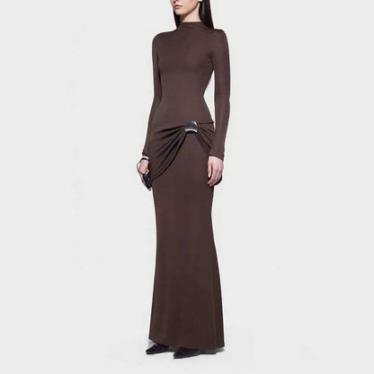 Ruch Bodycon Long Sleeve Maxi Dress Long Evening Dresses
