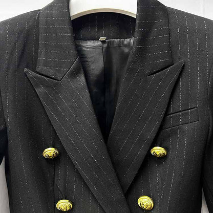 Black Slim Fit Pantsuit Formal Business Suit