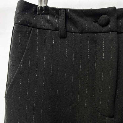 Black Slim Fit Pantsuit Formal Business Suit