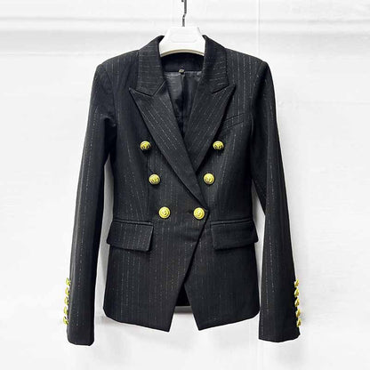 Black Slim Fit Pantsuit Formal Business Suit