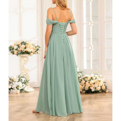 Custom-Made Chiffon Bridesmaid Dress Long, Flowy & Perfect for Any Wedding Theme