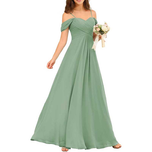 Custom-Made Chiffon Bridesmaid Dress Long, Flowy & Perfect for Any Wedding Theme