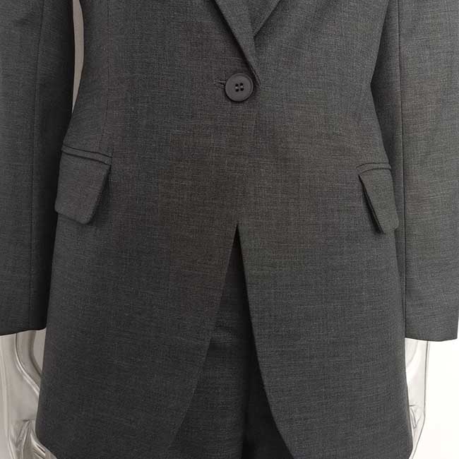One-Button Blazer Pantsuit in Grey | Women's Formal Wear