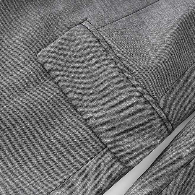 One-Button Blazer Pantsuit in Grey | Women's Formal Wear