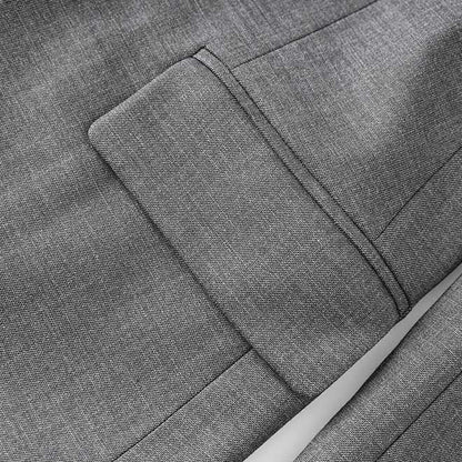 One-Button Blazer Pantsuit in Grey | Women's Formal Wear
