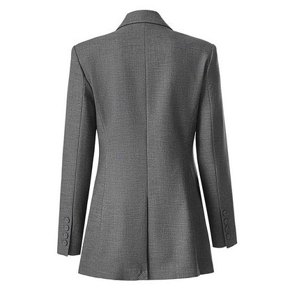 One-Button Blazer Pantsuit in Grey | Women's Formal Wear