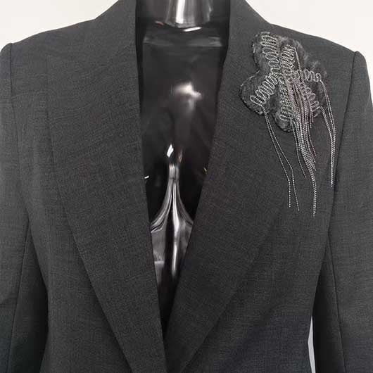 One-Button Blazer Pantsuit in Grey | Women's Formal Wear