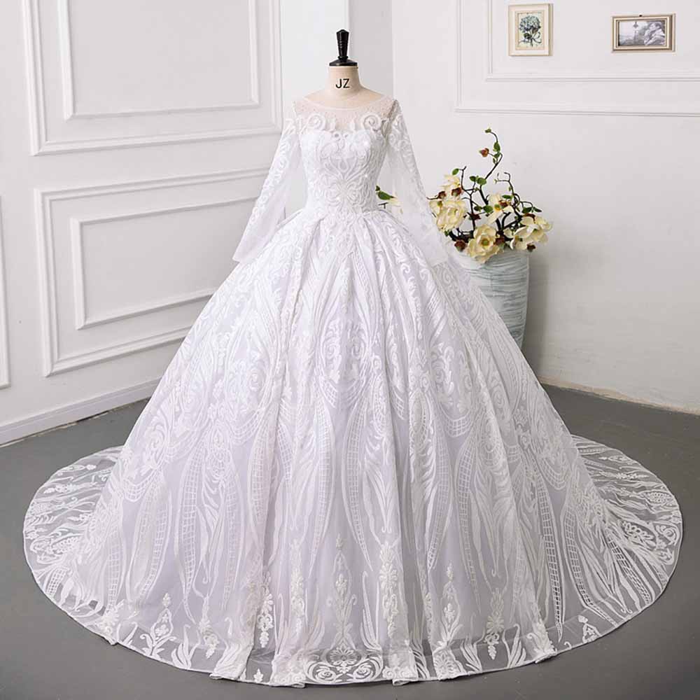 Long Sleeves Wedding Dress for Bride Fall / Winter Wedding