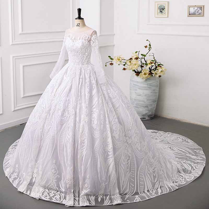 Long Sleeves Wedding Dress for Bride Fall / Winter Wedding