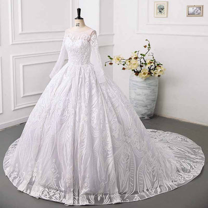 Long Sleeves Wedding Dress for Bride Fall / Winter Wedding