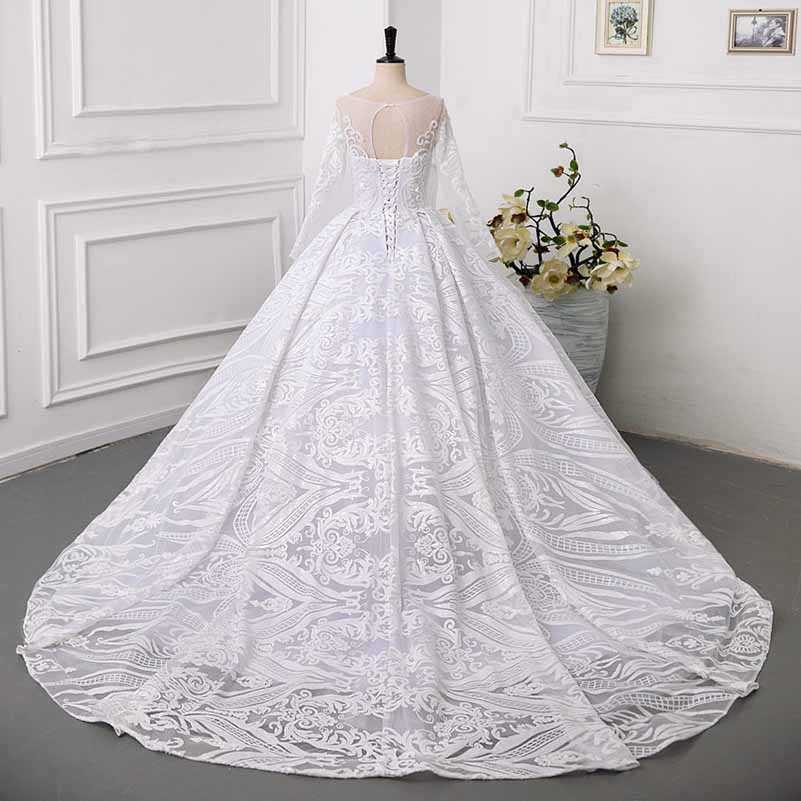 Long Sleeves Wedding Dress for Bride Fall / Winter Wedding