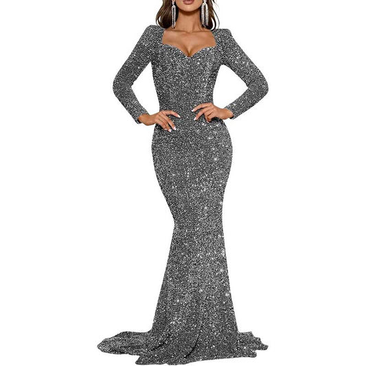 Mermaid Long Sleeves Sparkly Prom Dress Custom Fit, Tailored & Show-Stopping
