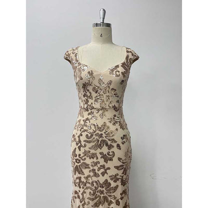 Sequin Mermaid Long Prom Dress Event Dress Wedding Party Dress
