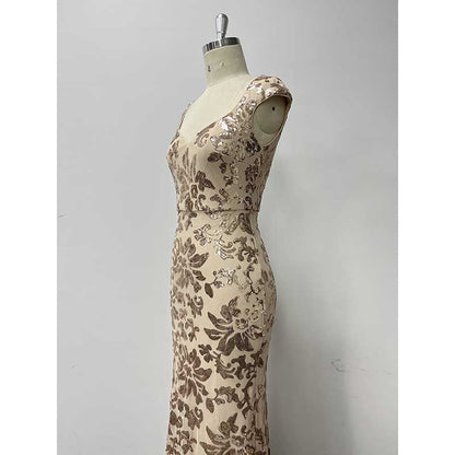 Sequin Mermaid Long Prom Dress Event Dress Wedding Party Dress