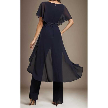 2 Pcs Mother of The Bride Suits Wedding Formal Outfits with Sleeves
