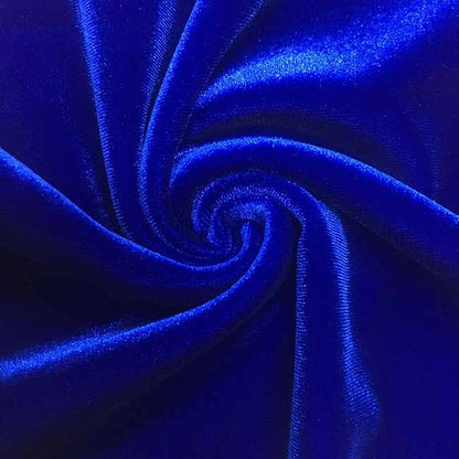 Royal Blue Velvet Pantsuit for Women | 2-Piece Wide-Leg Blazer Set