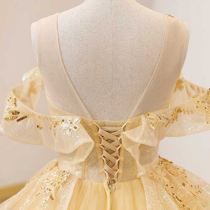 Off-shoulder Wedding Ball Gown Dress Luxurious Quinceanera Dress