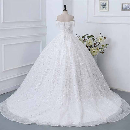 Off The Shoulder Wedding Dresses for Bride Fall / Winter Wedding