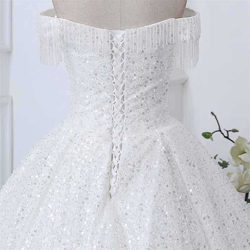 Off The Shoulder Wedding Dresses for Bride Fall / Winter Wedding