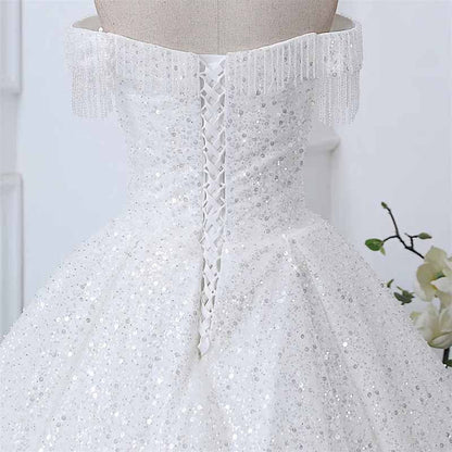 Off The Shoulder Wedding Dresses for Bride Fall / Winter Wedding
