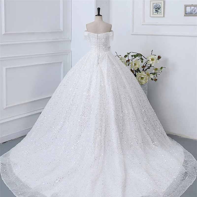Off The Shoulder Wedding Dresses for Bride Fall / Winter Wedding