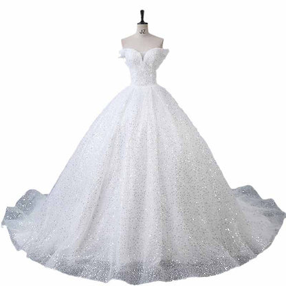 Off The Shoulder Wedding Dresses for Bride Fall / Winter Wedding