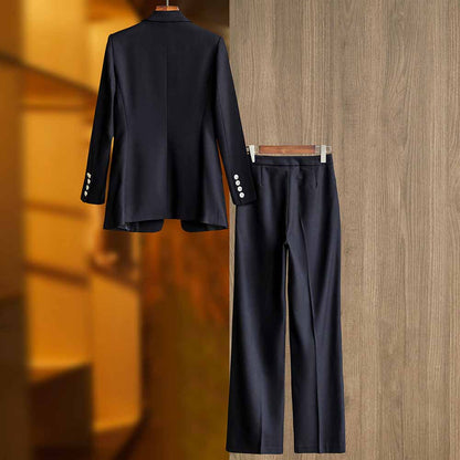 Wide-Leg Pantsuit One Button Formal Business Suit