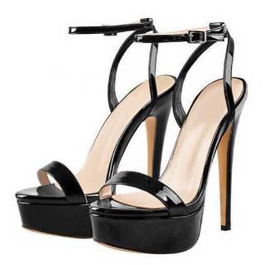 Women's Platform High Heels Classic Ankle Straps Pump Prom Shoes