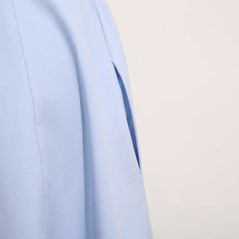 Square-Neck Belted Midi Dress