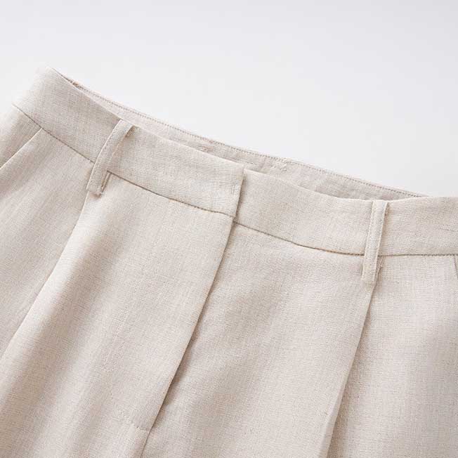 Women's White & Apricot Vest Pantsuit Set | For Office & Events