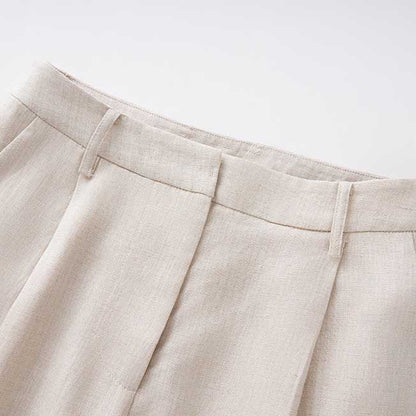 Women's White & Apricot Vest Pantsuit Set | For Office & Events