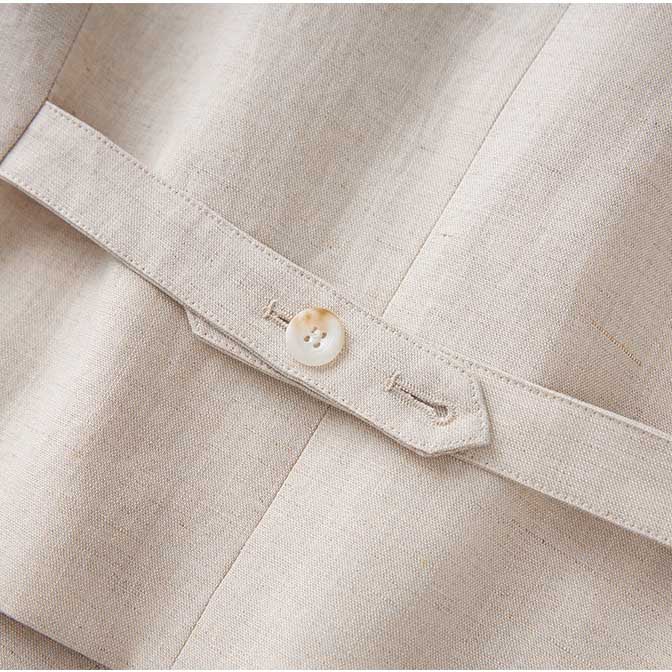 Women's White & Apricot Vest Pantsuit Set | For Office & Events