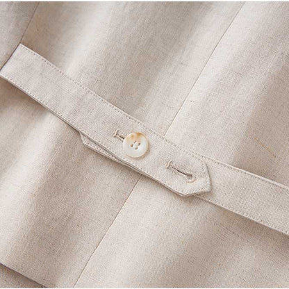 Women's White & Apricot Vest Pantsuit Set | For Office & Events